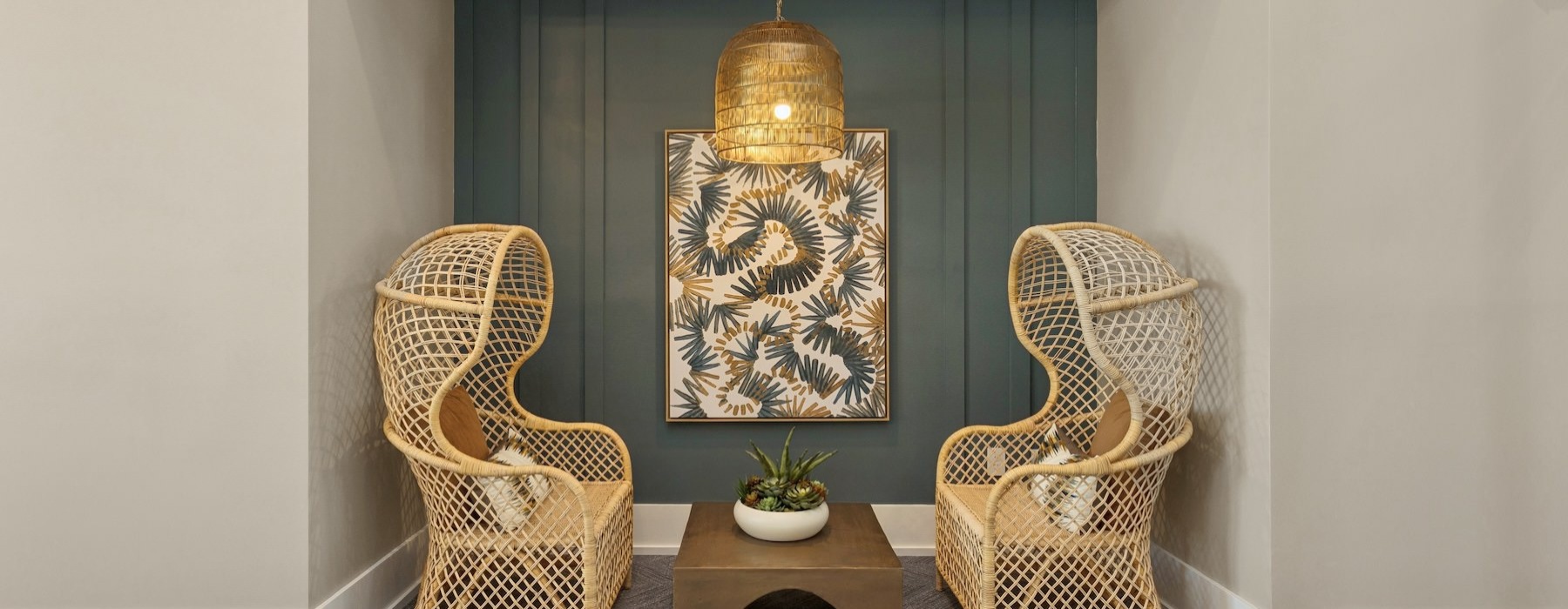 a couple of chairs in a room