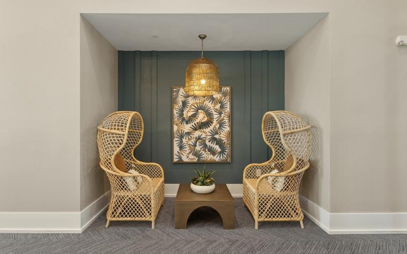 a couple of chairs in a room