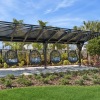 a covered outdoor sitting area