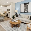 Open space living area with natural lighting